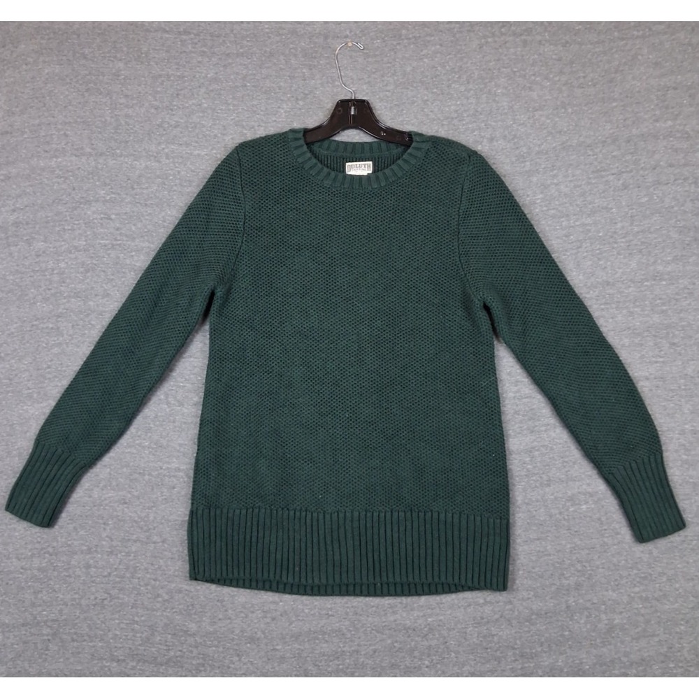Duluth Womens Sweater Medium Dark Green Knit Heavyweight Classic